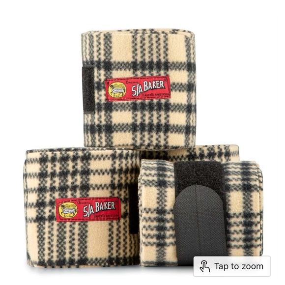 Bakers Other - 5/A Baker Fleece Horse Polo Wraps - Set of 4 Plaid & Black